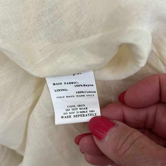 Showpo Dress US Sz 6 Distant Memories V Neck Puff Sleeve Cream Floral Australia - Picture 10 of 12